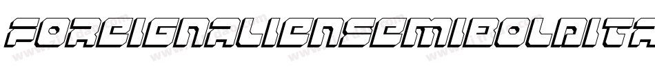foreignaliensemiboldital字体转换