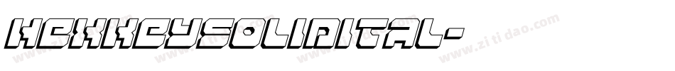 hexkeysolidital字体转换