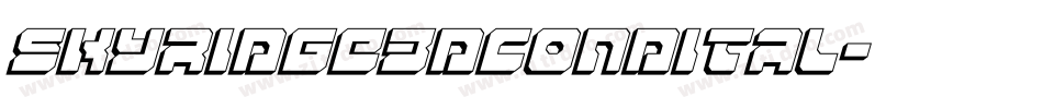 skyridge3dcondital字体转换