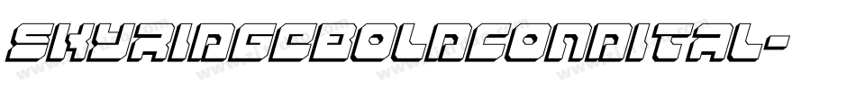 skyridgeboldcondital字体转换