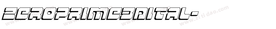 zeroprime3dital字体转换
