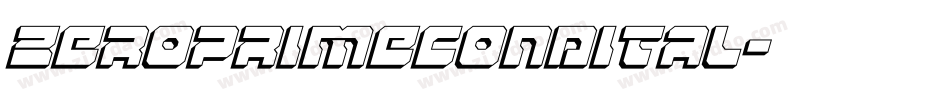 zeroprimecondital字体转换