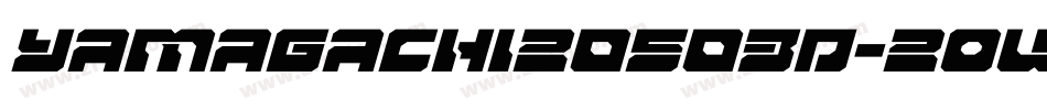 Yamagachi20503D-2ow3字体转换