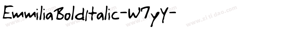 EmmiliaBoldItalic-W7yY字体转换