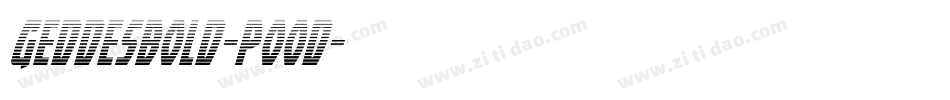 GeddesBold-pOod字体转换