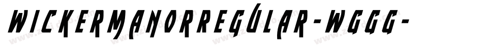 WickermanorRegular-WGGG字体转换