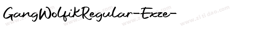 GangWolfikRegular-Exze字体转换