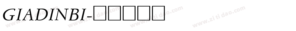GIADINBI字体转换