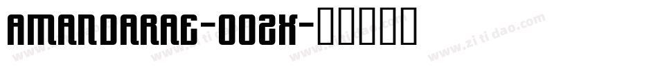 Amandarae-o0zx字体转换