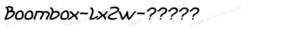 Boombox-lxZw字体转换