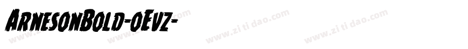 ArnesonBold-oEvz字体转换