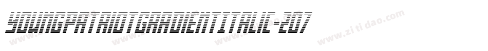 YoungPatriotGradientItalic-2O7je字体转换