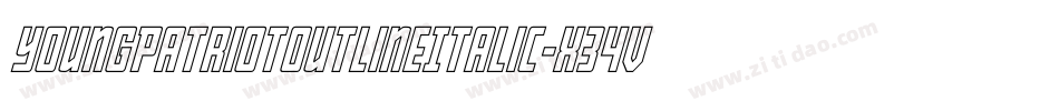 YoungPatriotOutlineItalic-X34VZ字体转换