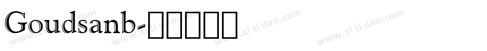 Goudsanb字体转换