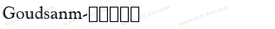 Goudsanm字体转换