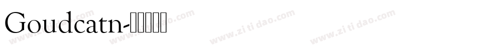 Goudcatn字体转换
