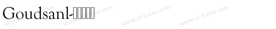 Goudsanl字体转换