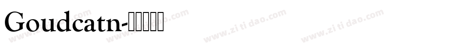 Goudcatn字体转换