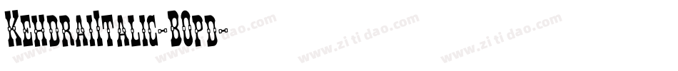KehdraiItalic-BOpd字体转换