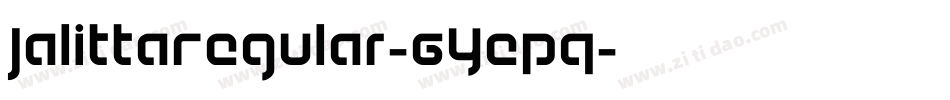 JalittaRegular-6YePq字体转换