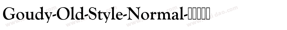Goudy-Old-Style-Normal字体转换