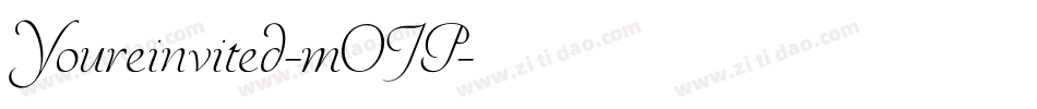Youreinvited-mOJP字体转换