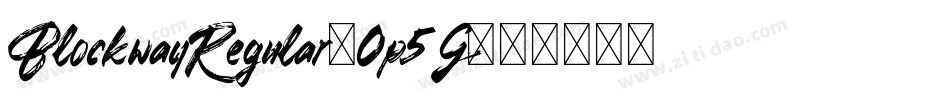 BlockwayRegular-0p5G字体转换