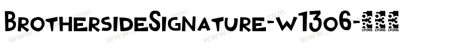 BrothersideSignature-w13o6字体转换