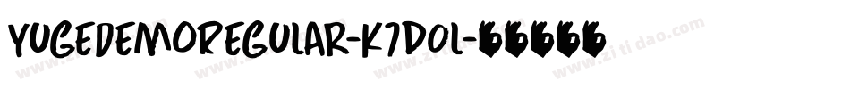 YugeDemoRegular-K7d0l字体转换