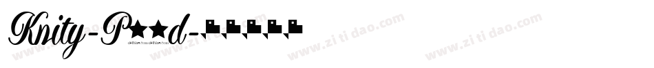 Knity-P56d字体转换