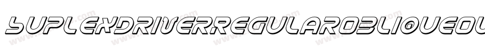 SuplexdriverRegularObliqueOutline-O9KP字体转换