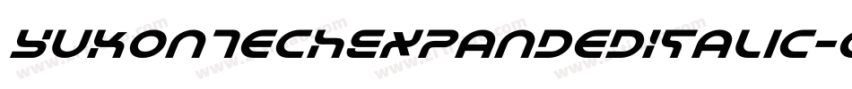 YukonTechExpandedItalic-o8y0字体转换