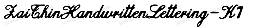 ZaiThinHandwrittenLettering-K7VnZ字体转换