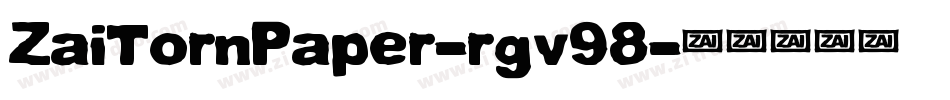 ZaiTornPaper-rgv98字体转换
