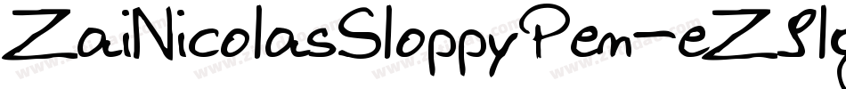 ZaiNicolasSloppyPen-eZ9lg字体转换