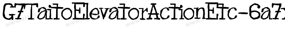 G7TaitoElevatorActionEtc-6a7x字体转换