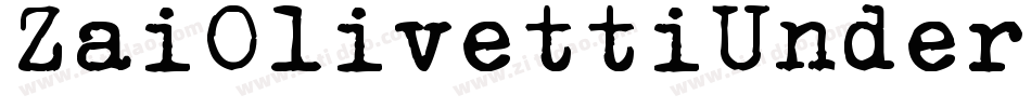 ZaiOlivettiUnderwoodStudio21Typewriter-jE90l字体转换