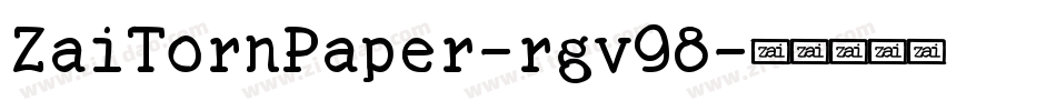 ZaiTornPaper-rgv98字体转换