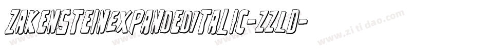 ZakensteinExpandedItalic-zzLD字体转换