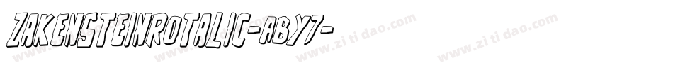 ZakensteinRotalic-ABY7字体转换