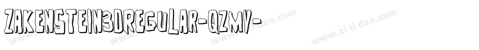 Zakenstein3DRegular-qzMV字体转换