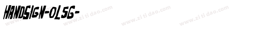 Handsign-0l5G字体转换 Handsign-0l5G字体转换
