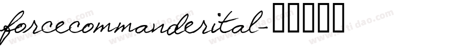 forcecommanderital字体转换