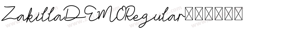 ZakillaDEMORegular字体转换