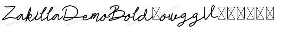 ZakillaDemoBold-owggV字体转换