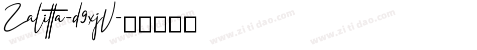 Zalitta-d9xjV字体转换