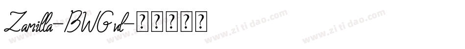 Zamilla-BWGvl字体转换