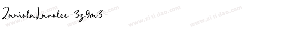 ZaniolaLavolce-3z9m3字体转换