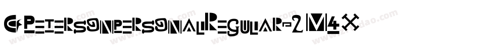 CfPetersonpersonalRegular-2M4X字体转换