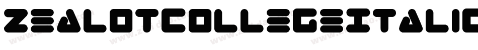 ZealotCollegeItalic-Y24O字体转换